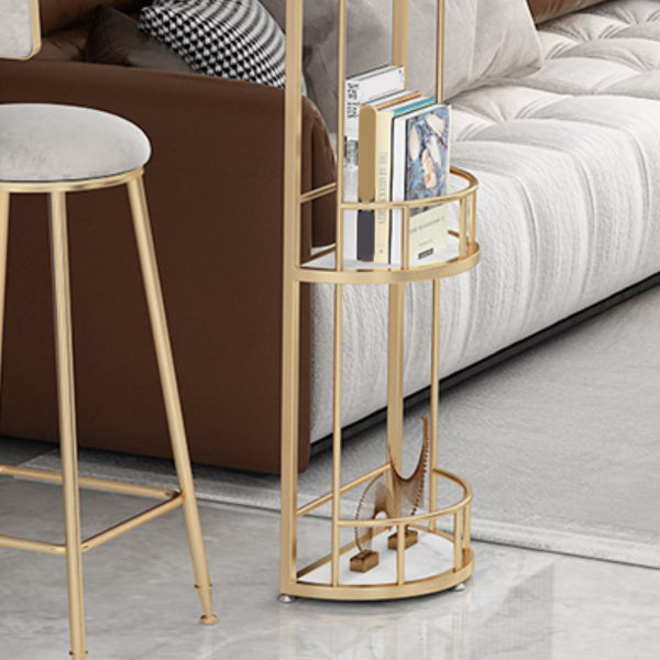 Iron Storage Base Bar Table Modern Free Form Bar Table with Wine Glass Holders