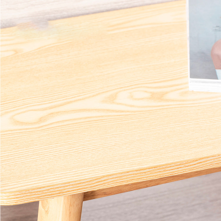 Rectangle Wood Counter Height Dining Table Contemporary Trestle Base Bar Table