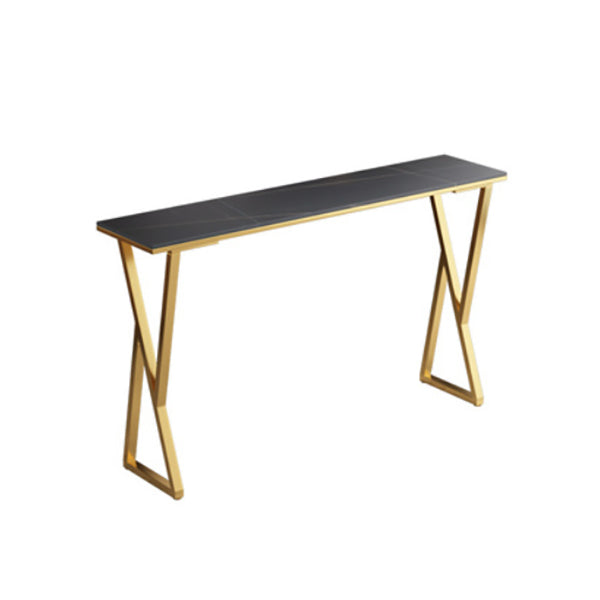 Glam Style Bar Table Rectangle Stone Bar Dining Table for Home