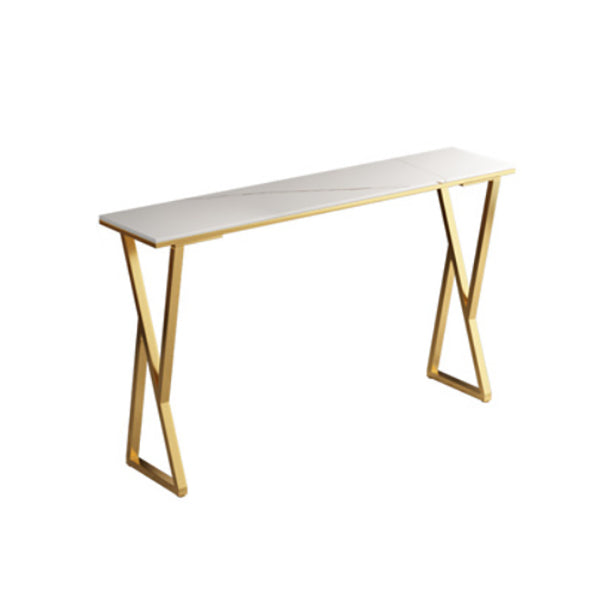Glam Style Bar Table Rectangle Stone Bar Dining Table for Home