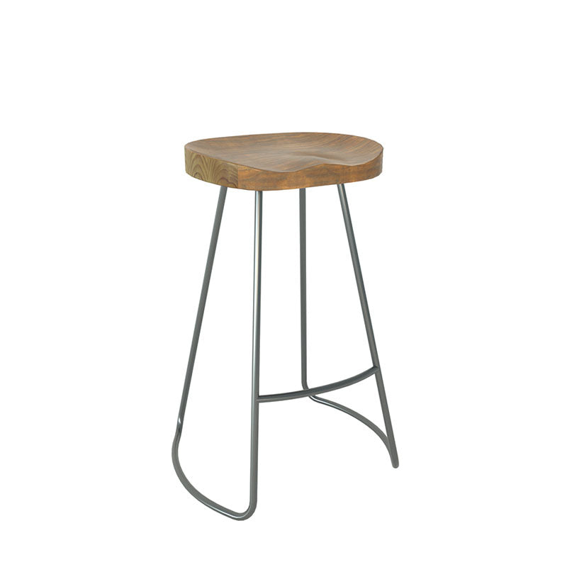 Industrial Rectangle Bar Table Set 1/4 Pcs Solid Wood Bar Table and Bar Stool