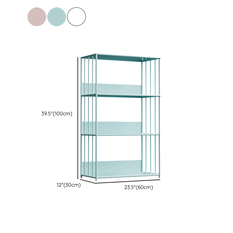 Standard Metal Bookshelf Scandinavian Open Back Bookcase with Shelves