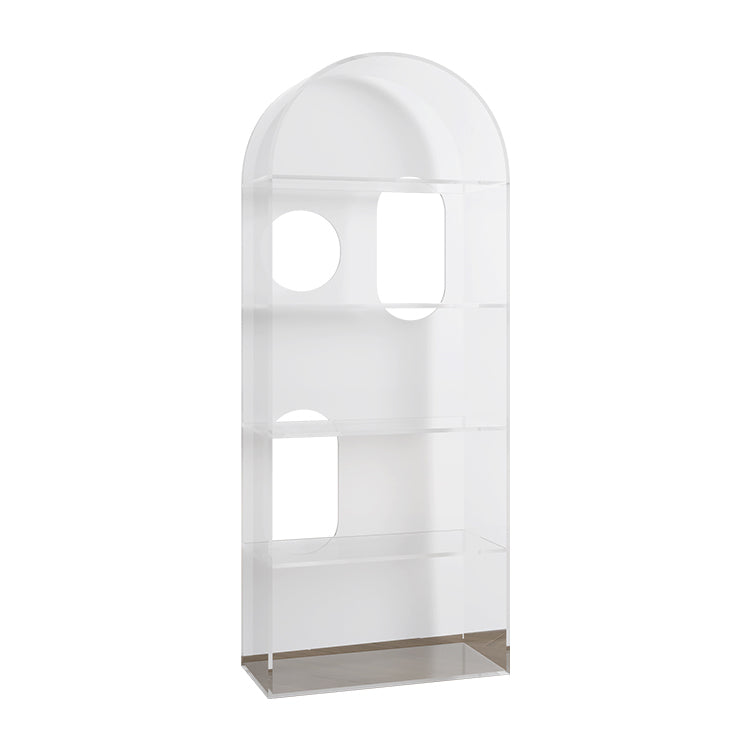 Closed Back Standard Bookshelf Acrylic Bookcase with Rectangular Shelves