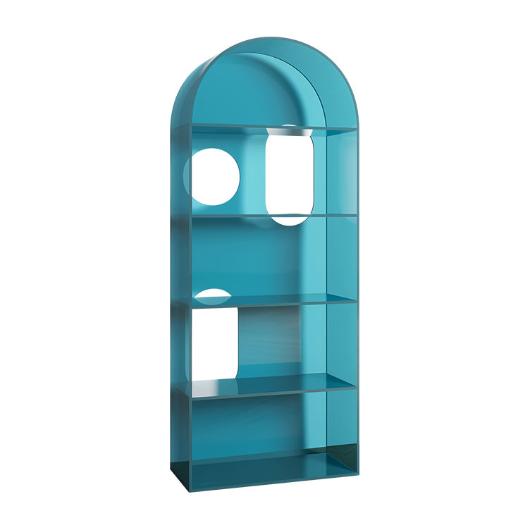 Closed Back Standard Bookshelf Acrylic Bookcase with Rectangular Shelves
