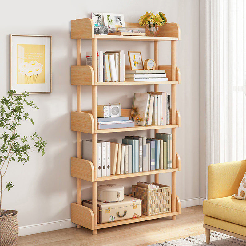 Open Back Standard Bookcase Scandinavian Engineered Wood Bookshelf