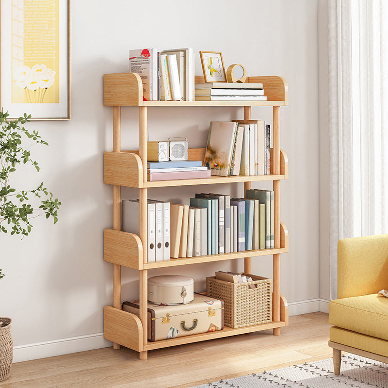 Open Back Standard Bookcase Scandinavian Engineered Wood Bookshelf