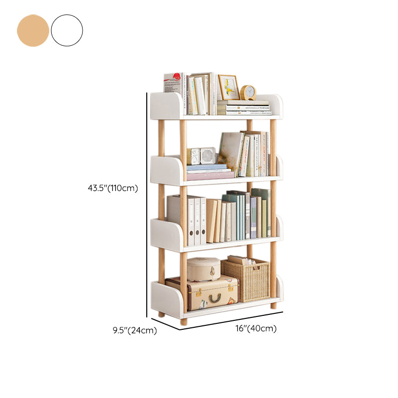 Open Back Standard Bookcase Scandinavian Engineered Wood Bookshelf