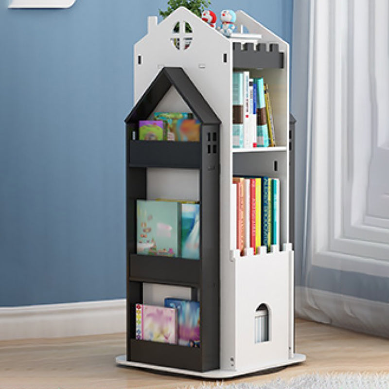 Scandinavian Style Open Back Bookshelf Standard Engineered Wood Bookcase