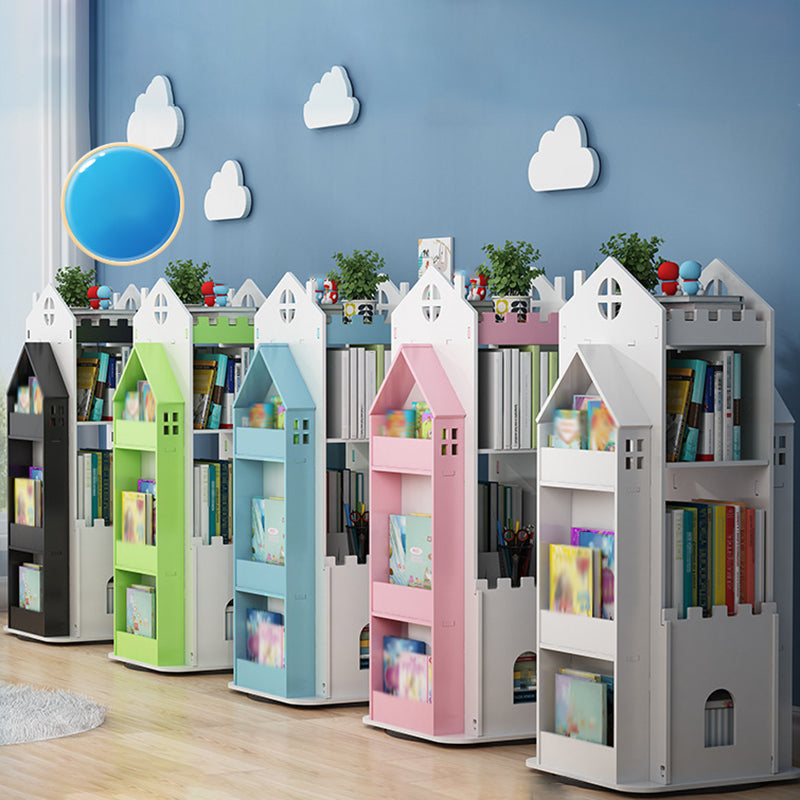 Scandinavian Style Open Back Bookshelf Standard Engineered Wood Bookcase