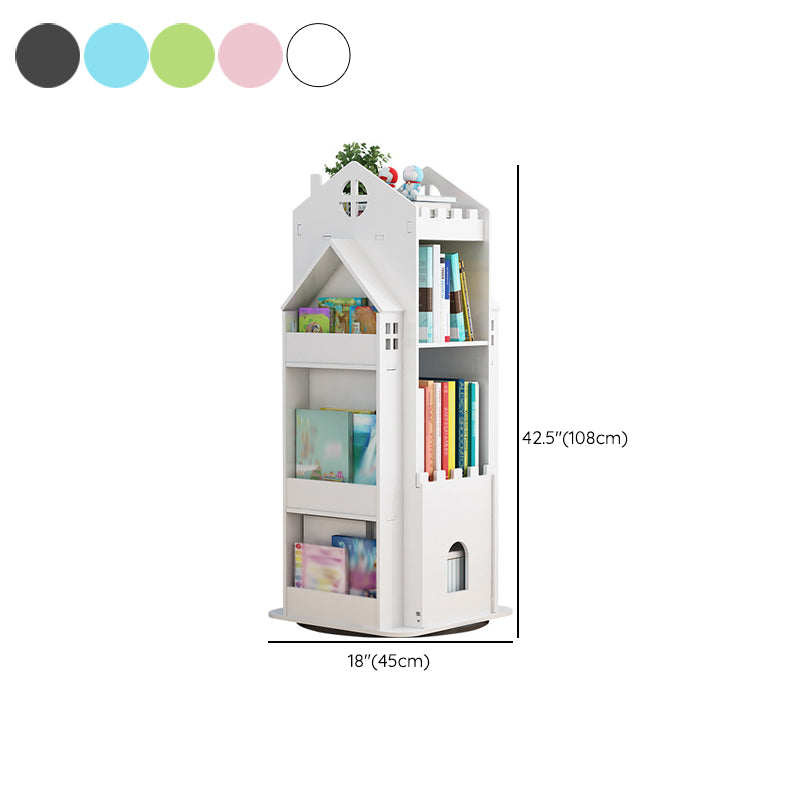 Scandinavian Style Open Back Bookshelf Standard Engineered Wood Bookcase