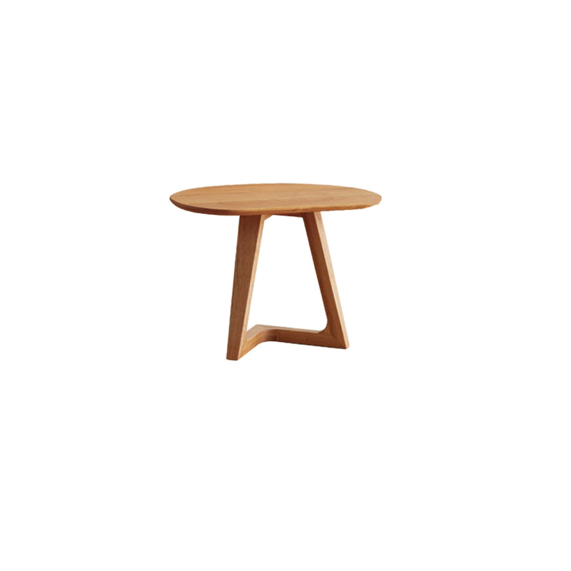 Ash Wood 2 Legs Coffee Table Elliptical 2 Nesting Cocktail Table Set