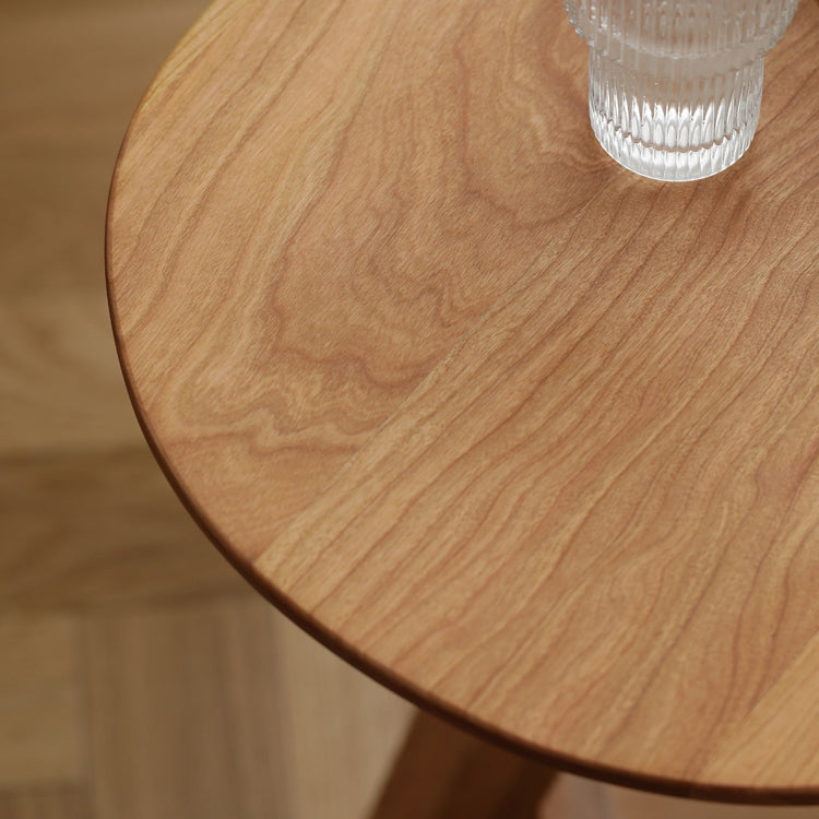 Ash Wood 2 Legs Coffee Table Elliptical 2 Nesting Cocktail Table Set