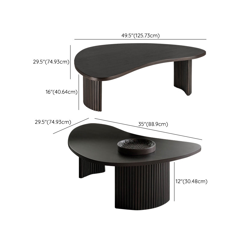 3 Legs Bunching Tables Solid Wood Geometric Coffee or End Table