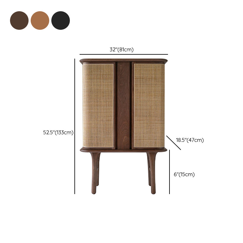 Contemporary Rectangle Storage Cabinet Natural Finish Accent Cabinet