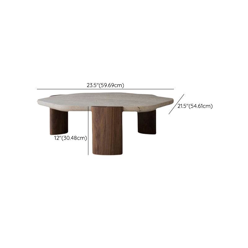 3 Legs Bunching Tables Modern Geometric Stone Coffee or End Table