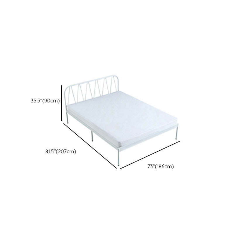 Glam Standard Bed Metal Open-Frame Bed with Custom Gold Legs