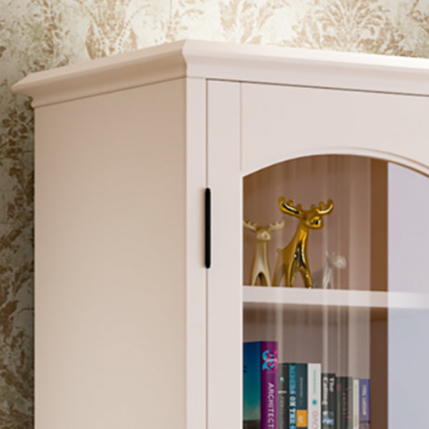 Contemporary Solid Wood Side Cabinet 2-Door and 2-Drawer Water Resistant Chest in White
