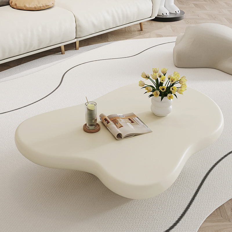 11"H Contemporary Coffee Table 4 Legs Single Coffee Cocktail Table