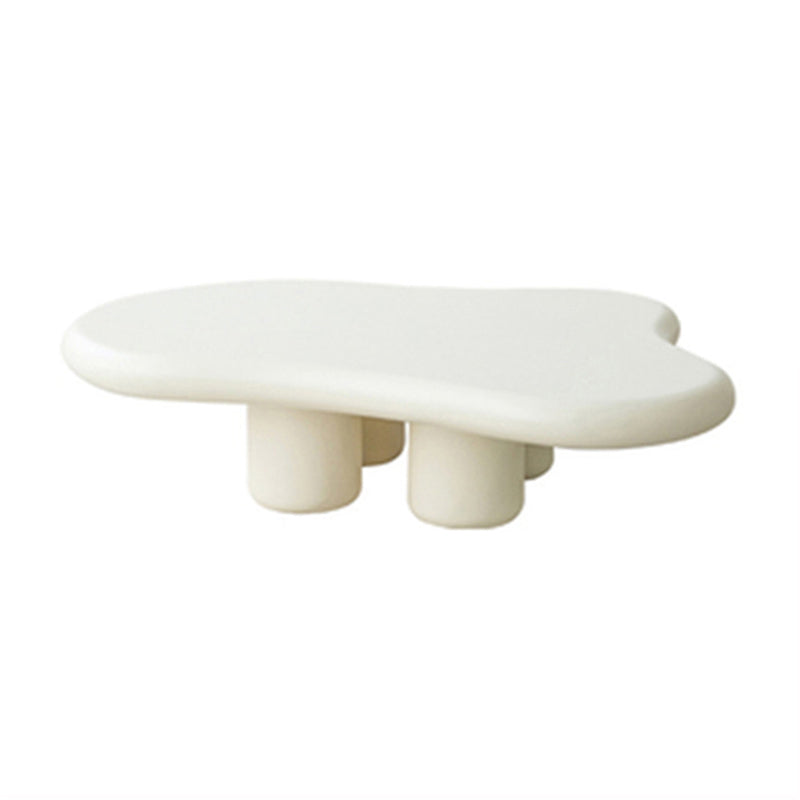 11"H Contemporary Coffee Table 4 Legs Single Coffee Cocktail Table