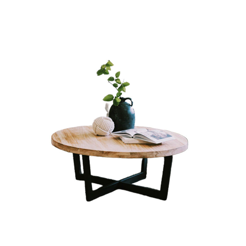 17"H Contemporary Coffee Table Solid Wood Single Coffee Cocktail Table