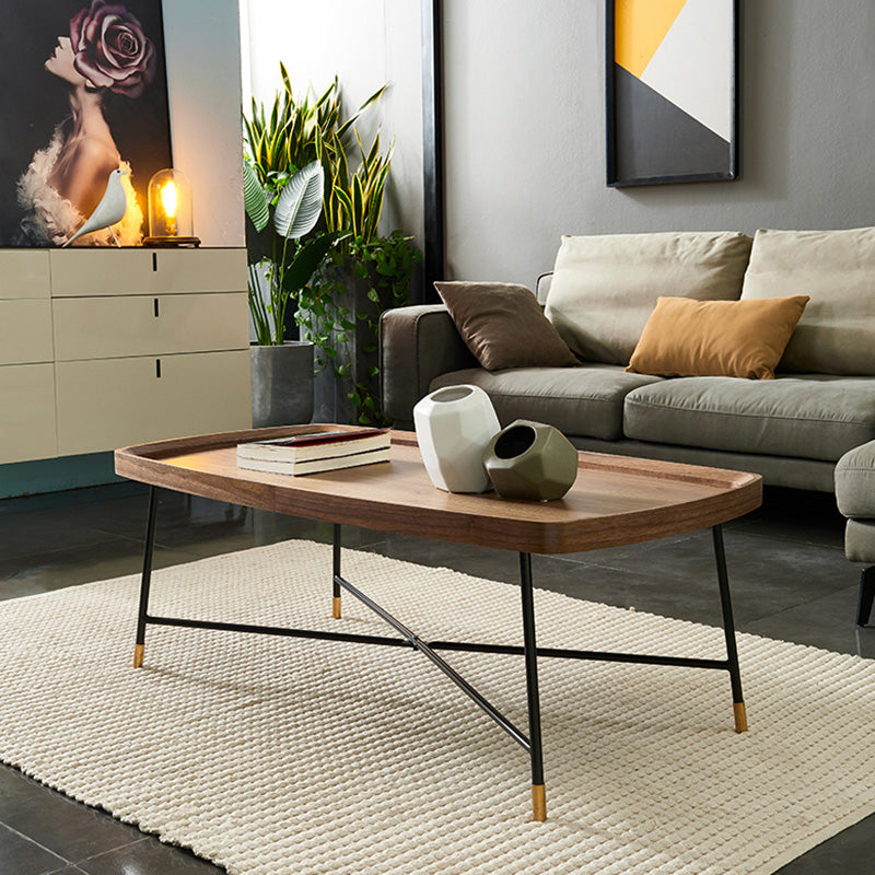 Contemporary Coffee Table Wooden Brown Coffee Cocktail Table