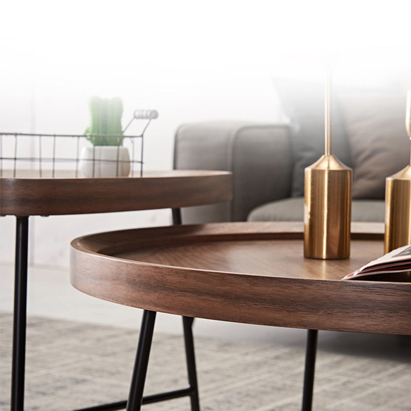 Contemporary Coffee Table Wooden Brown Coffee Cocktail Table