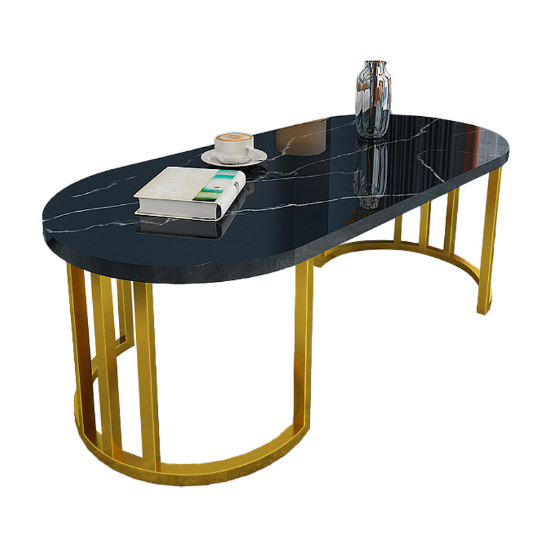 Slate and Metal Oval Single Coffee Table Frame 1 Coffee Table