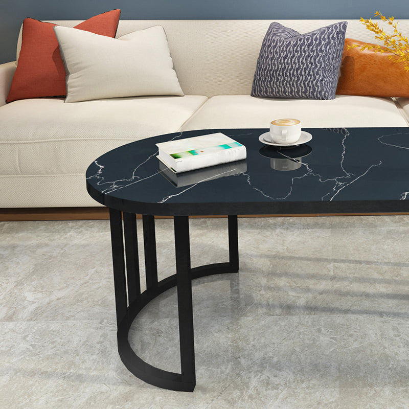 Slate and Metal Oval Single Coffee Table Frame 1 Coffee Table