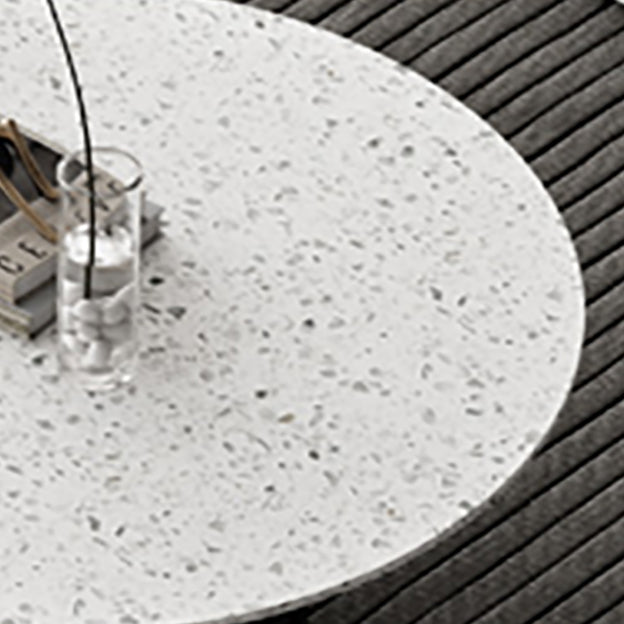 Round Terrazzo Pedestal Coffee Table Modern 2 Bunching Cocktail Tables