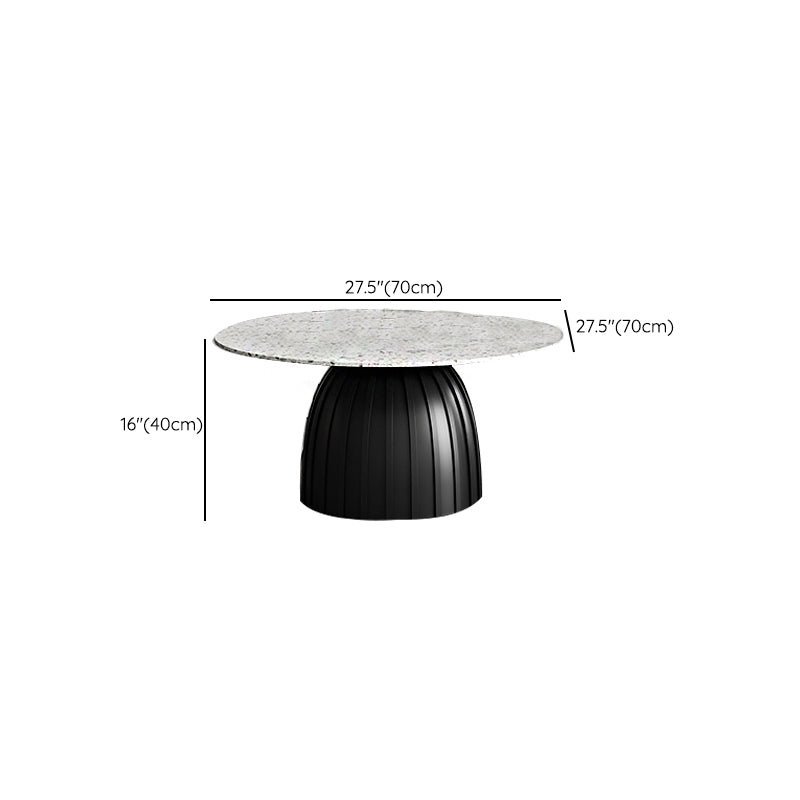 Round Terrazzo Pedestal Coffee Table Modern 2 Bunching Cocktail Tables