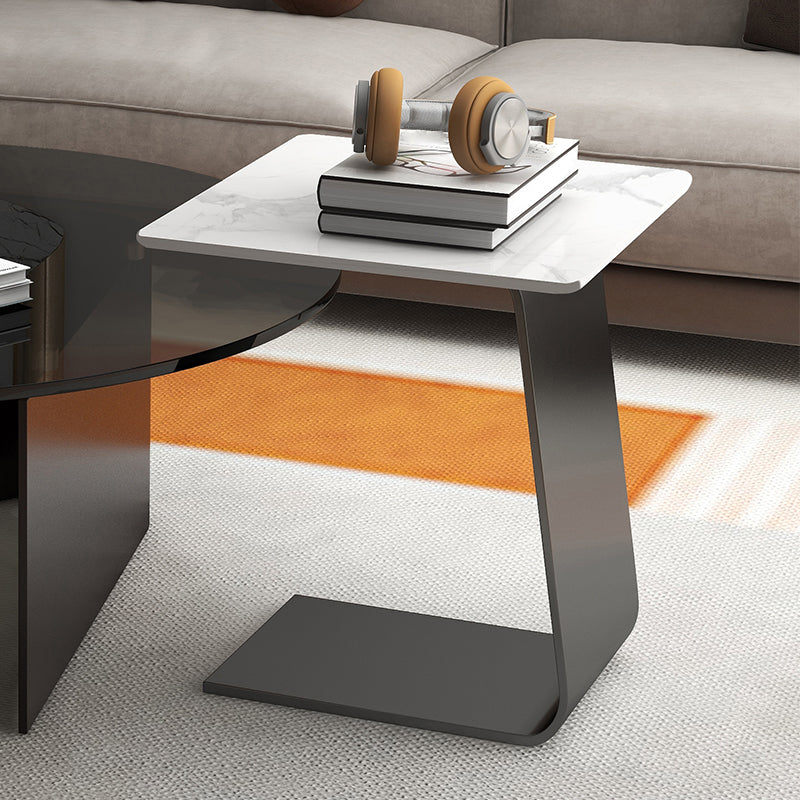 Round Glass Top Bunching Tables Black Abstract Coffee Cocktail Table