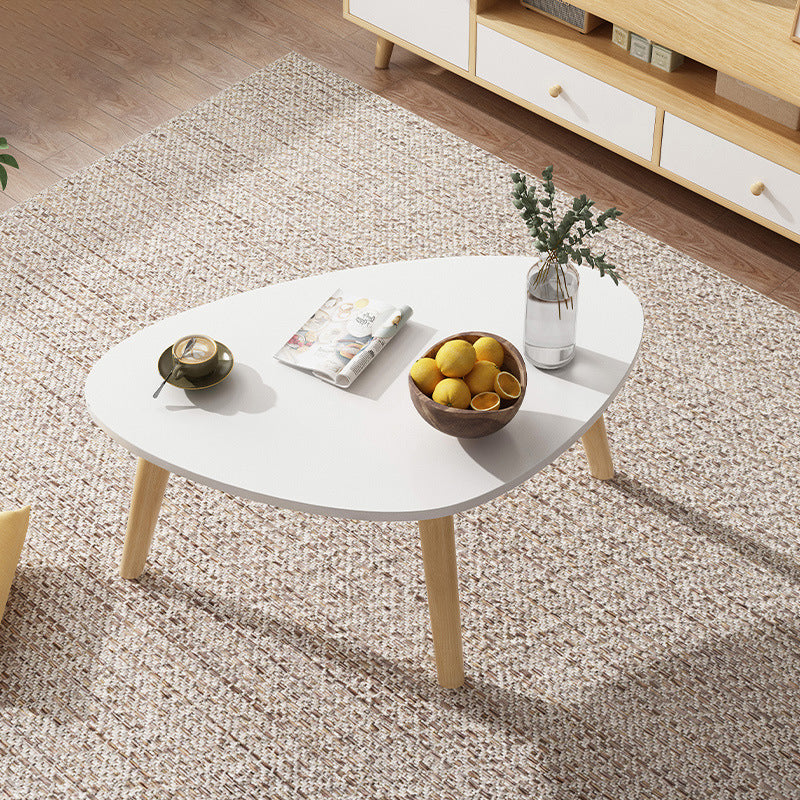 3 Legs Wood Coffee Table Modern Free-Form Nesting Coffee Table Set