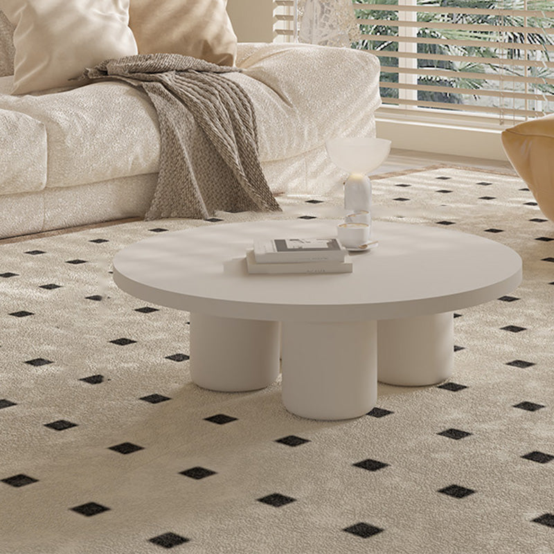 Contemporary Coffee Table Wooden Round Coffee Cocktail Table