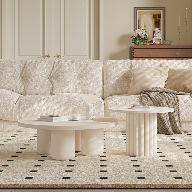 Contemporary Coffee Table Wooden Round Coffee Cocktail Table