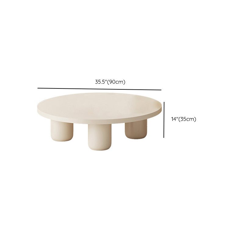 Contemporary Coffee Table Wooden Round Coffee Cocktail Table