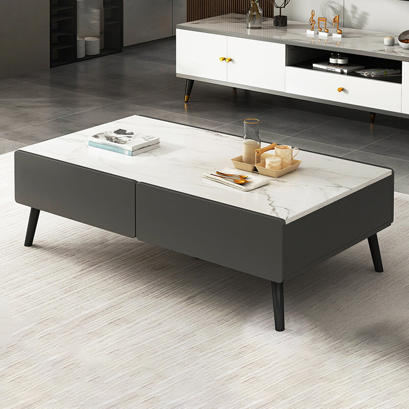 Rectangle Single Coffee Table Four Legs Coffee Table with Storage