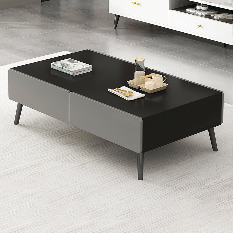 Rectangle Single Coffee Table Four Legs Coffee Table with Storage