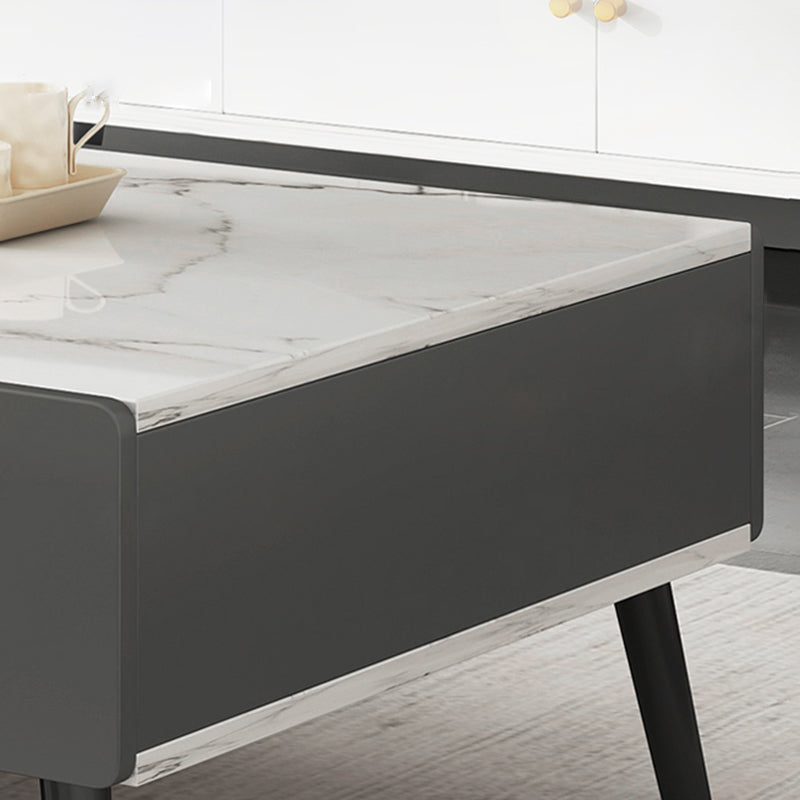 Rectangle Single Coffee Table Four Legs Coffee Table with Storage