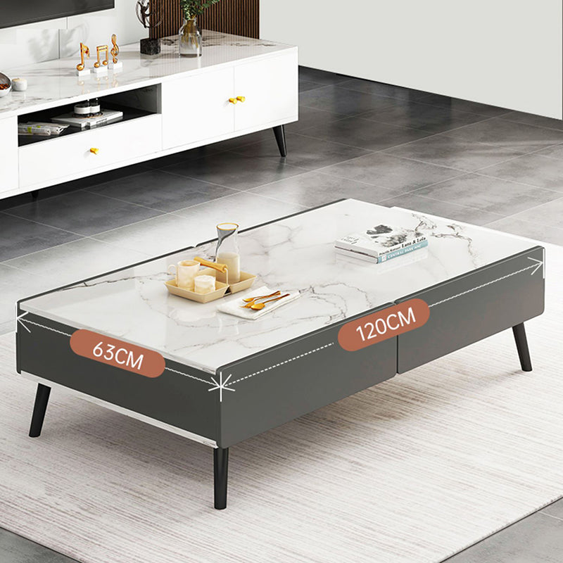 Rectangle Single Coffee Table Four Legs Coffee Table with Storage