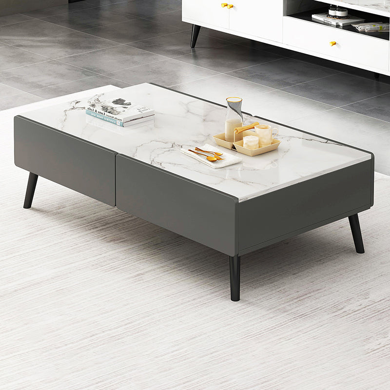 Rectangle Single Coffee Table Four Legs Coffee Table with Storage