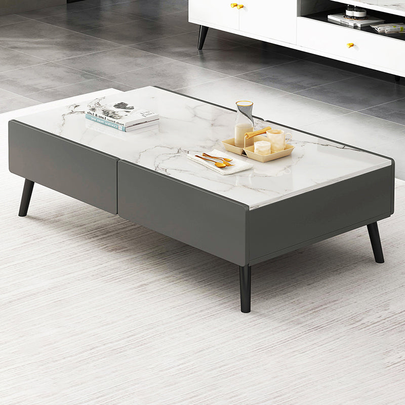 Rectangle Single Coffee Table Four Legs Coffee Table with Storage