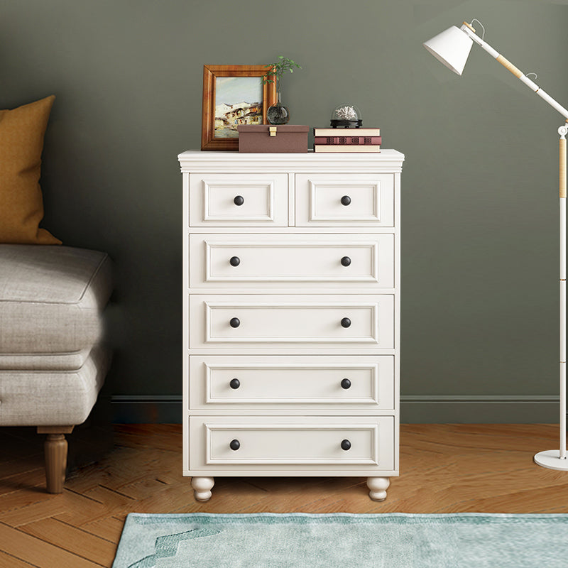 Contemporary Rectangle Chest/Cabinet with Drawers in Rubberwood