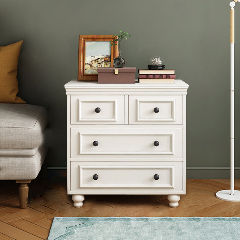 Contemporary Rectangle Chest/Cabinet with Drawers in Rubberwood