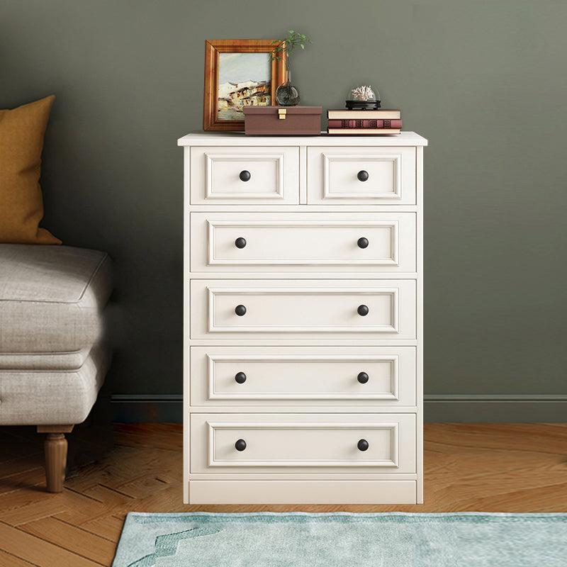 Contemporary Rectangle Chest/Cabinet with Drawers in Rubberwood