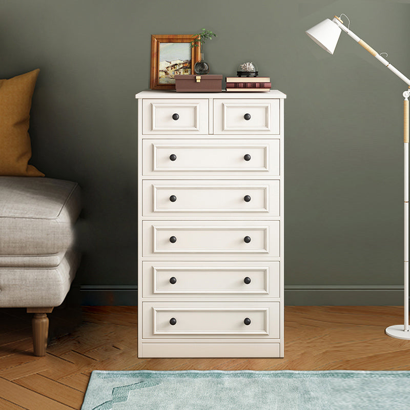 Contemporary Rectangle Chest/Cabinet with Drawers in Rubberwood
