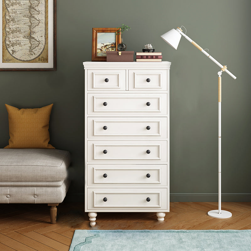 Contemporary Rectangle Chest/Cabinet with Drawers in Rubberwood