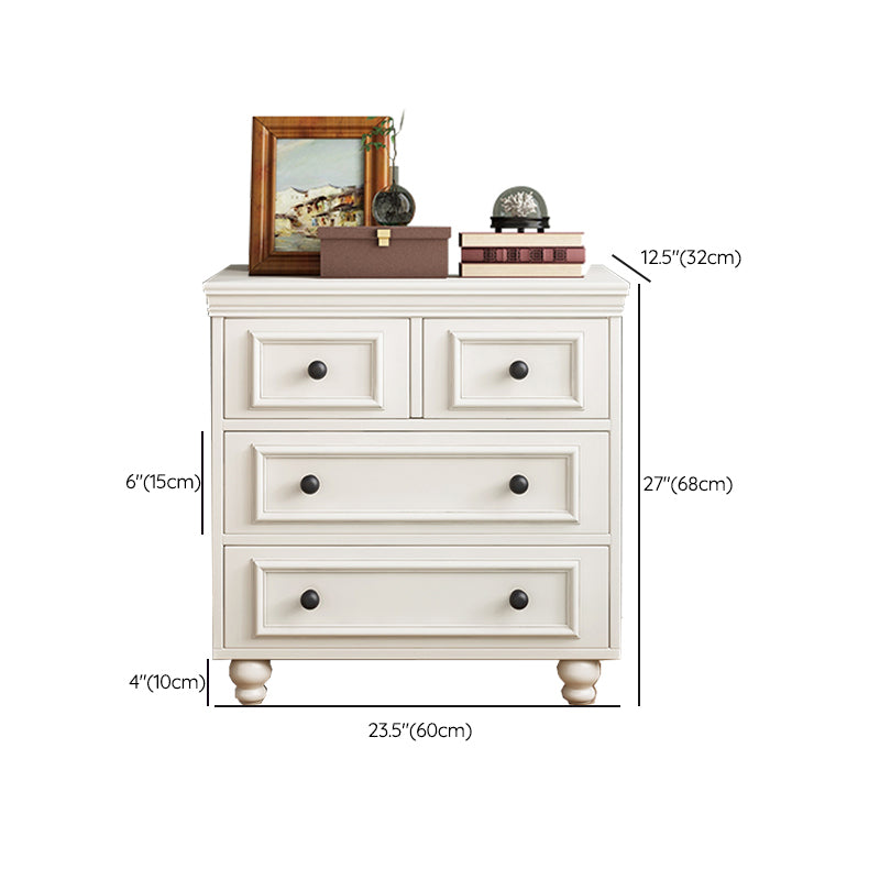 Contemporary Rectangle Chest/Cabinet with Drawers in Rubberwood