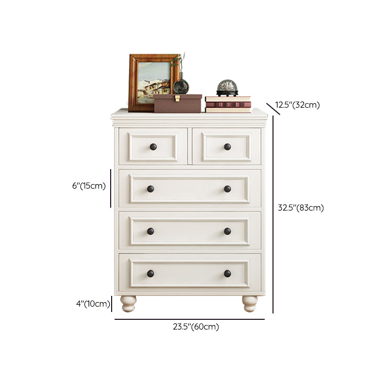 Contemporary Rectangle Chest/Cabinet with Drawers in Rubberwood