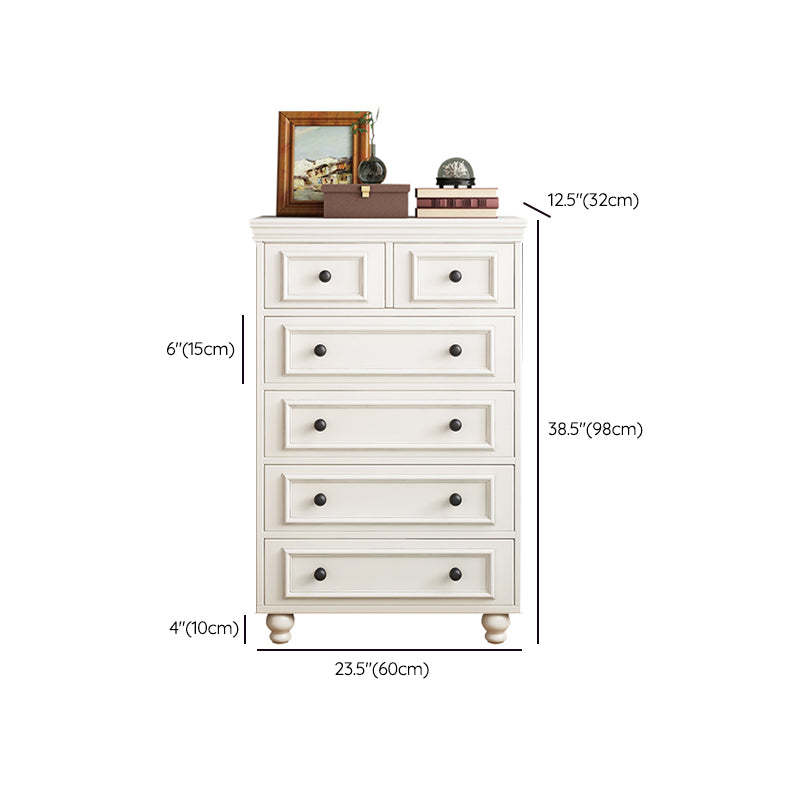 Contemporary Rectangle Chest/Cabinet with Drawers in Rubberwood