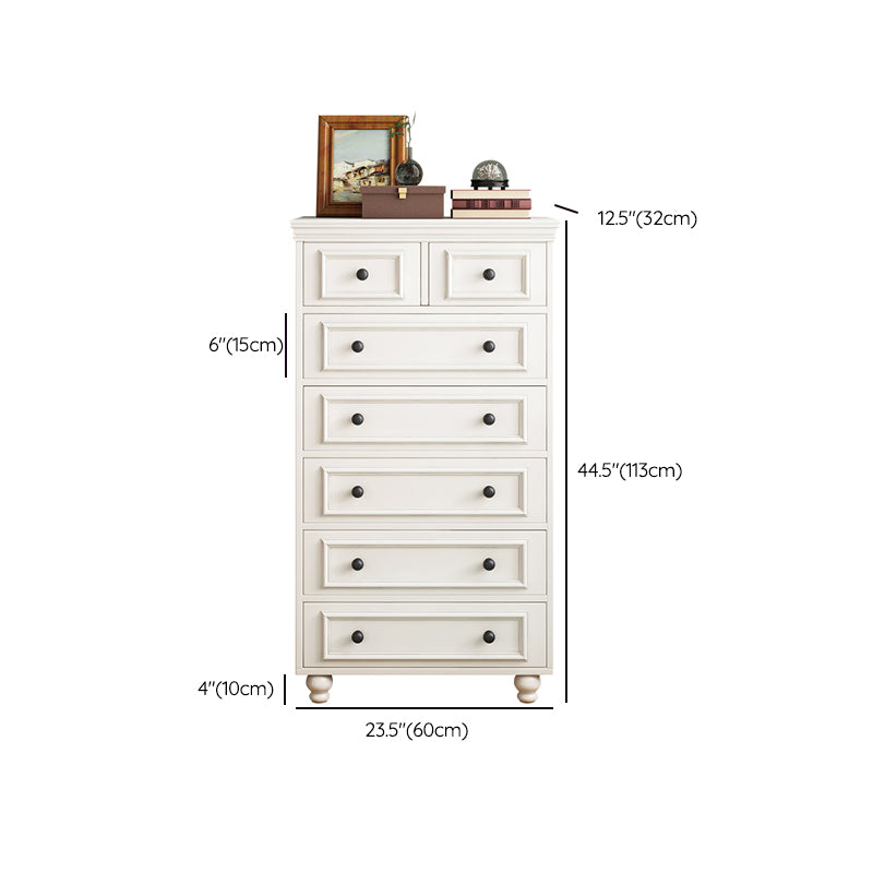 Contemporary Rectangle Chest/Cabinet with Drawers in Rubberwood